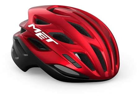 Road Cycling Helmet MET Estro - Size M (56-58cm) - Red/Black Metallic