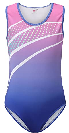SEAUR - Kinder Turnanzug Mädchen Jungen Trikot Gymnastik Ärmellos Tanzen Ballet Kleidung 8-9 Jahre Klassisch Gymnastikanzug Atmungsaktiv Schweißableitend Trikotanzug - Farbverlauf Lila