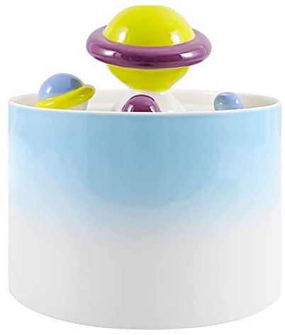 Fuente Automática De Cerámica para Mascotas, Bebedero para Gatos con Bomba Ultrasilenciosa para Gatos, Porcelana Multimascota para Gatos,M