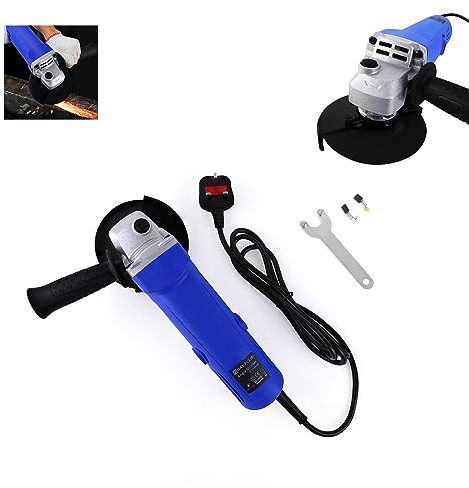 Trennschleifer 550W mit Zusatzhandgriff und Scheibenschutz zum Trennen, Schleifen und Polieren, Winkelschleifer Schleifer (1200 U/min Drehzahl, 1.81KG, Scheiben-Ø: 115 mm, 1.8m Schnüre, Blau)