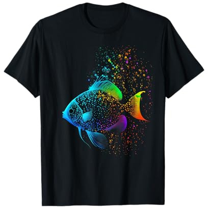 Angeln Fisch Tshirt Bunte Fischer Geschenke T-Shirt