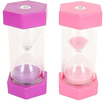 Temporizador de Arena de 10 Minutos, Temporizador de Reloj de Arena Multiusos, Temporizador de Reloj de Arena, Temporizador de Reloj de Arena para Juegos de Niños, Aula, Cocina,