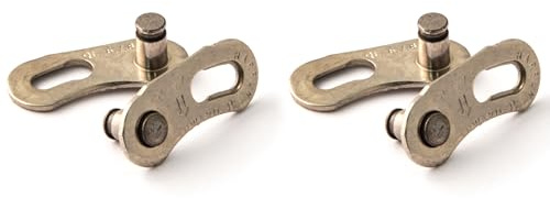 Clarks Cycle Systems Quick Links Bicycle Chain Joining Links, Silver, Pack of 2 Pairs, 5-8 Speed