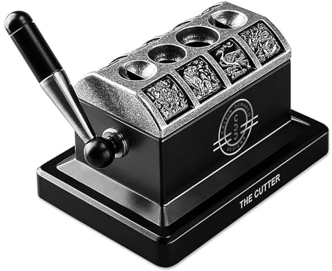 KEhtu Coupe-Cigare De Bureau, Guillotine À Cigares À Quatre Trous, Lisse Au Toucher Et Durable, Un Cadeau d'anniversaire pour Les Amateurs De Cigares pour Hommes
