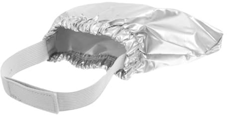 FRCOLOR Cuffia da Bagno Cappello per Doccia Argento per Animali Domestici con Protezione per Orecchie in Satin ed Eva Facile da Pulire, per Bagno di Cani e Gatti