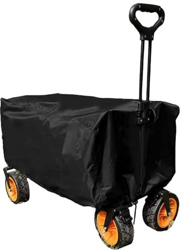 Folding Garden Trolley, Festival Wagon, Pull Along Cart on Wheels - Waterproof for Picnic, Camping, Rain - Foldable