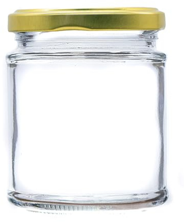 190ml (8oz) Glass Jam Jars Bulk Packs – 100 or 200 with Lids – Straight Sided Preserving Jars for Jam, Honey, Chutney & Commercial Use (Gold Lid, Pack of 200)