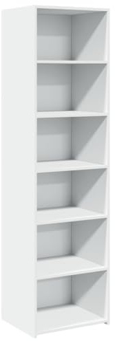 vidaXL Credenza Bianca 50x41x185 cm in Legno Multistrato, credenza Alta, Mobile Contenitore, Mobile Alto, Mobile, credenza Laterale, Mobile Buffet