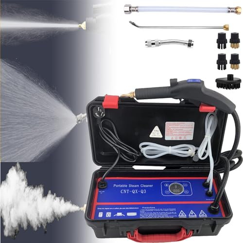 Pulitore a vapore ad alta pressione, macchina a vapore portatile ad alta temperatura da 1700 W/3500 W per la pulizia, senza serbatoio e per impieghi gravosi per uso domestico commerciale,110V-1700W