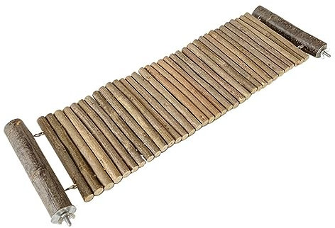 Xuanxi Natürliche Holzbrücke Spielzeug für Kleintierbrücke Hamster Hängematte Käfig Zubehör biegbare Plattform
