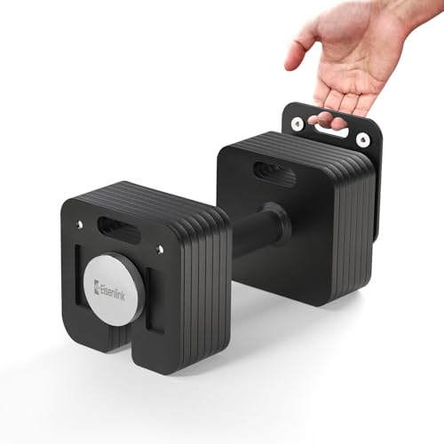 Eisenlink Adjustable Weight 2-16kg Dumbbell Set - Adjustable Dumbbell Set with Anti-slip Handle 1kg Increments Innovative Easy Safe Locking Mechanism for Fitness Home Gym (1×16kg)