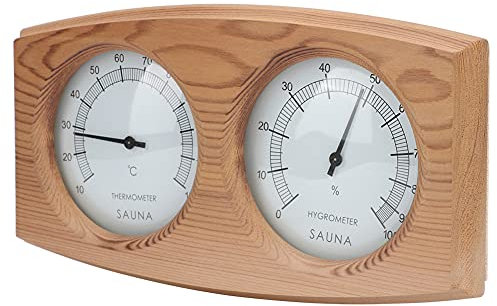 Sauna et Hammam 2 en 1 en Bois, Double Thermomètre et Hygromètre Humide et Sec pour Spa Domestique, Utilisation Intérieure/extérieure
