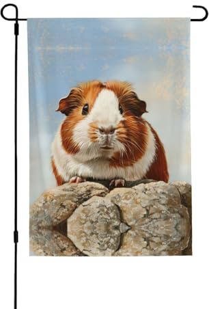 Drapeaux de jardin double face pour cochon d'Inde 71,1 x 101,6 cm Drapeaux de jardin pour accents de paysage