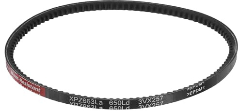 sourcing map 1pcs XPZ650 EPDM V-Belt, wedge Section Cut Edge Cogged Industrial Rubber V Belt 10mm Width x 650mm Pitch Circumference