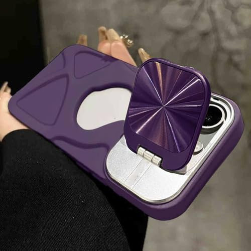 PYYLTTP Étui de Luxe pour iPhone 16, 15, 14, 13, 12, 11 Pro Max Plus, avec Support d'objectif et Chargeur sans Fil magnétique, Couleur Violette, pour iPhone 12, 12Pro