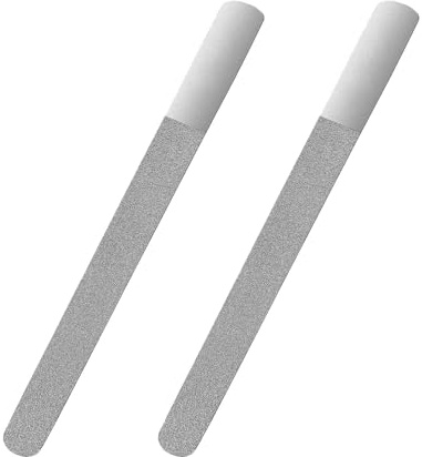 2 Pcs Podiatry Nail File Metal Set, Thick Toenail File Dual Sided Coarse and Fine Grit, Stainless Steel Autoclavable Toe Nail File, Manicure Tool for Callus Removal, Podiatry & Personal Foot Care