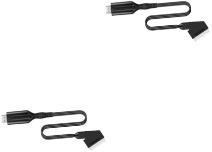 DIYEAH 2 Pièces Convertisseur Scart vers Adaptateur Audio pour Tv Vhs Dvd Facile à Installer Sortie