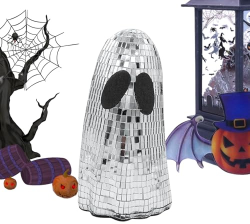 Decoración de fiesta de discoteca, decoración de Halloween, decoración de interior con purpurina para chimenea, mesa de salón, interior, Halloween