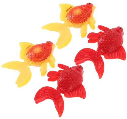 TOYANDONA 4stücke Kunststoff Goldfische für Aquarien Realistische Schwimmende Künstliche Fischfiguren Dekoration für Feengärten Zen-gärten und Mikrolandschaften