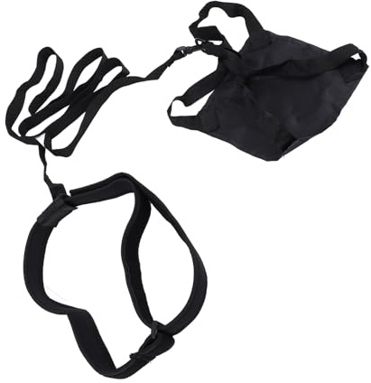 Paracaídas de Natación para Entrenamiento de Resistencia, Keenso Profesional Portátil con Cinturón Ajustable Ideal para Mejorar Velocidad y Fuerza en Nadadores, Negro