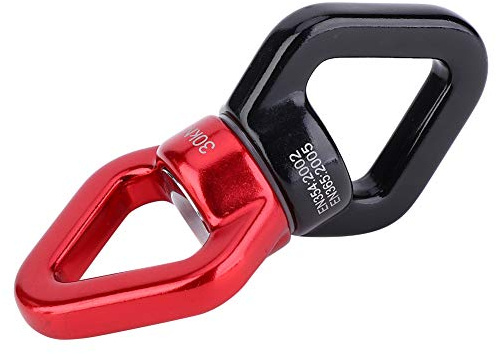Keenso Dispositivo di Rotazione di Sicurezza Girevole per Altalena, Alluminio 7075, capacità 30 KN, per attività di Altalena su Alberi e Danza Aerea (#1)