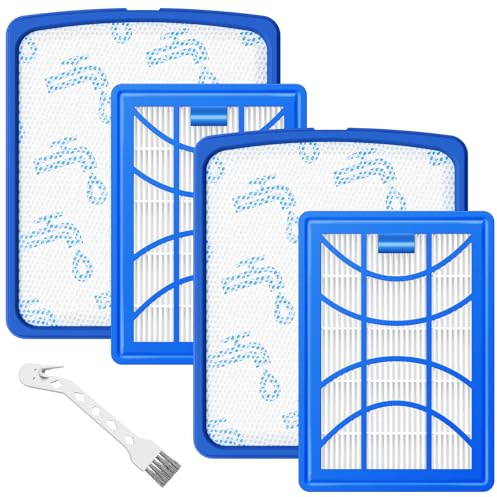 2 filtri di ricambio per aspirapolvere Philips PowerPro Expert FC9729/09, FC9741/09, FC9742/09, FC9743/09, FC9744/09, FC9745/09, FC9746/09, 2 filtri HEPA + 2 filtri in spugna per Philips serie 70000