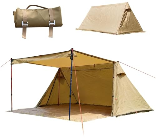 1 Man Tent,1 2 Person Tent,4 Season Camping Tent with Canopy Easy Set Up