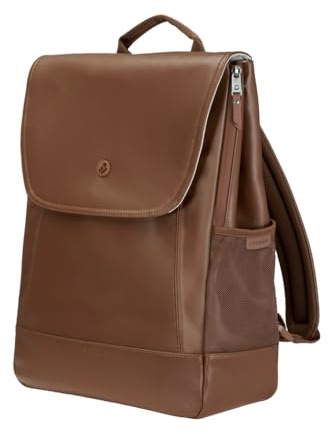 Mochila cambiador Maxi-Cosi, capacidad 19,5L, diseño atemporal con detalles prémium, cambiador XL impermeable, neceser para pañales y cuidado, tejidos Eco Care 100% reciclados, Classic Cognac