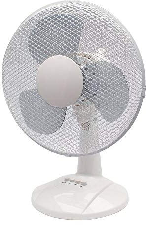 Q-Connect 12 Inch/305 mm Desk Fan White KF00405