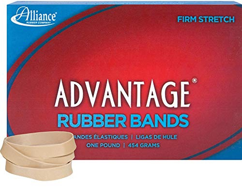 Alliance Rubber 26845 Advantage Rubber Bands Size #84, 1 lb Box Contains Approx. 150 Bands (3 1/2 x 1/2, Natural Crepe) , Beige