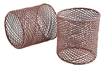 CHARLENE Hair Styling Tumbleweed Rollers - Flexible Hair Hair Mesh Roller Copper Wire Wrapped in Teflon for Even Heat and Air Distribution- Mesh Style for Easy Rolling, Use with Roller Picks