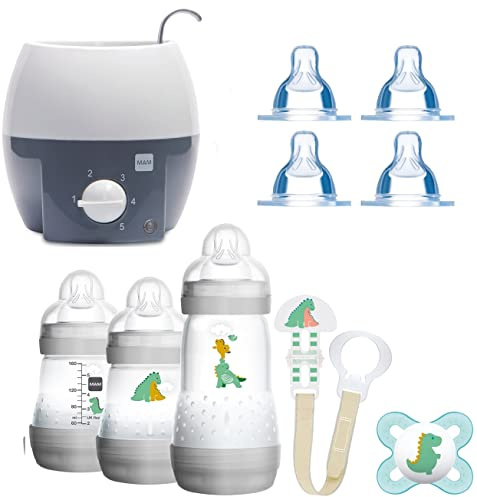 MAM Set 4 - Startset - Flaschen Sauger Flaschen- & Babykoster - Neutral plus gratis Geschenk