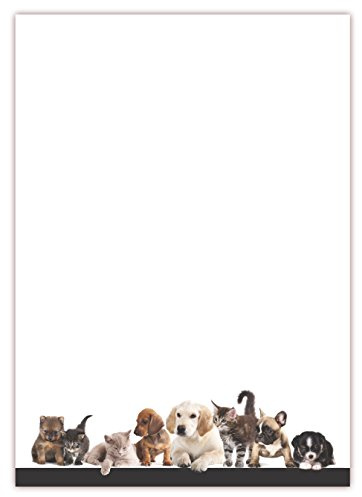 LYSCO Motiv Briefpapier (Tiere-5042, DIN A4, 25 Blatt). Einseitig bedrucktes Briefpapier, sehr gut beschreibbar, Motivpapier für alle Drucker/Kopierer geeignet Motiv Tiere Hunde Katzen Tierhandlung Zoo Tierbedarf