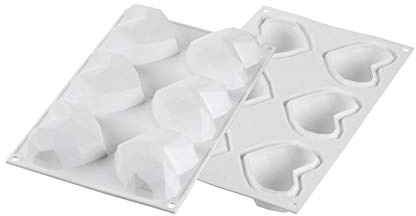 Silikomart Stampi in Silicone per Dolci – Silicone Amorini Origami 110 - Accessori Professionali per Cucina e Pasticceria - Stampini Monoporzione per Dolci Forno