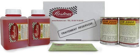 Traitement pour intérieur de réservoir Restom - Pallie la porosité-Restom®Kit Poly - Réservoir Fibre et Résine de 70 à 110L, 1L EIR 2000, 1L SDT 4060 x 2