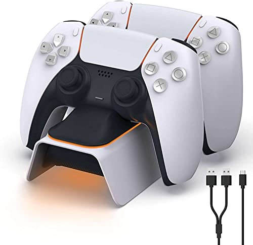 NexiGo PS5 Controller Ladestation - 2 Std Schnelllade LED Anzeige Schutzchip für DualSense Wireless Controller - Sony DualSense Kompatibel