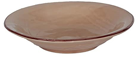 Batik Ceramica Linea Imperfetti - Piatto Fondo Colorato (6, Rosa Antico)
