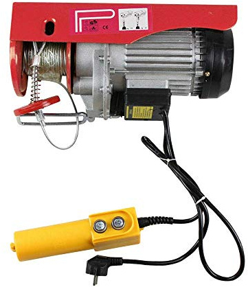 Futchoy Seilwinde Elektrische 400/800 KG Seilhebezug 1450W Winde Kran mit Fernbedienung für Garage