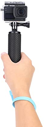 Action Camera Handle, Camera Swimming Handle, Floating Hand Grip, Floats in the Water, 18 * 3.8cm, with Blue Wrist Strap, for diving, surfing, swimming(green)