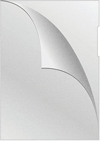 Q-Connect KF11193 Aktenhüllen vom Typ L Din A4 Genarbt Erweitert/ 50 Stück/Farbe: Transparent/PP Hartfolie 100 μm/Seitlich Offen Stabil Sichthüllen Klarsichthüllen