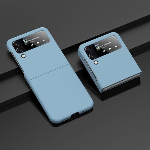 Hauw Funda Galaxy Z Flip 4 5G,Funda de Teléfono Plegable Antideslizante Ultradelgada para PC Duro para Samsung Galaxy Z Flip 4 5G 2022,Cielo Azul
