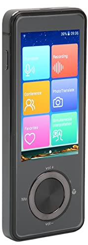 M9 Sprachübersetzer, 107 Sprachen Online Übersetzen und 12 Sprachen Offline Übersetzen RAM 1 GB ROM 8 GB Übersetzergerät, 3,0 Zoll 360 X 640 IPS HD LCD-Display Fotoübersetzung für Reisen(Schwarz)