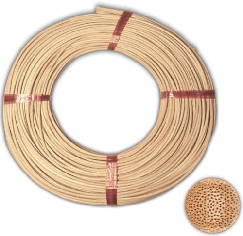 Peddigrohr Flechtmaterial Peddig natur Rotband Qualitätsprodukt verschiedene Stärken 125g Rolle (Ø 3,0 mm)