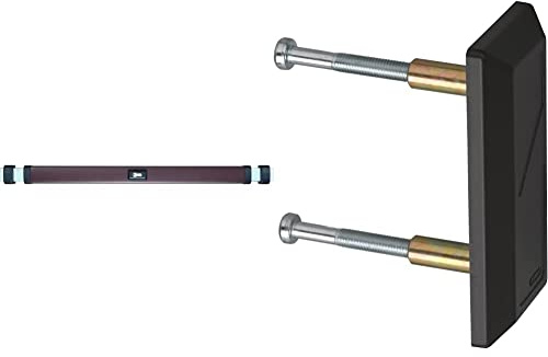 ABUS Panzerriegel PR2600 braun, 513817 & Befestigungs-Set PA1018, für Panzerriegel, schwarz, 10661