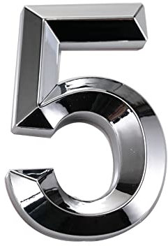 nanlyiau 2.8in 3D Mailbox Numbers house numbers Adhesive door number Waterproof Address Numbers front door number Stickers for House Mailbox home address numerals (YX silvery 5)