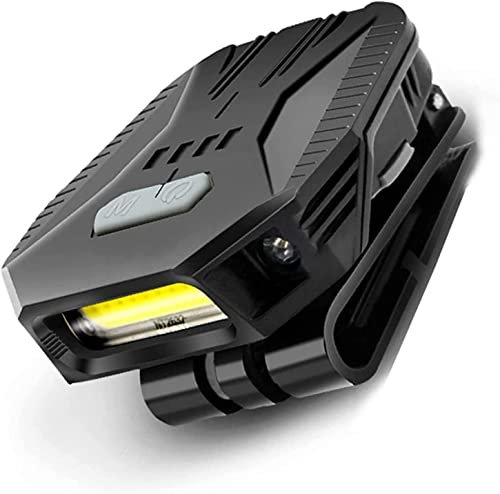 Linterna de cabeza Linterna de cabeza LED Linterna de cabeza recargable por USB Lámpara de tapa con clip portátil Linterna montada en la cabeza Adecuado for acampar Correr Casco de trabajo Ciclismo Vi