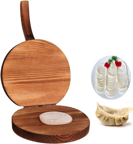 VERIMP Wooden Tortilla Press Maker Dumpling Chapati Maker Wooden Tortilla Press Solid Wood Dumpling Skin Presser Board Chapati Maker For Making Chapati Press