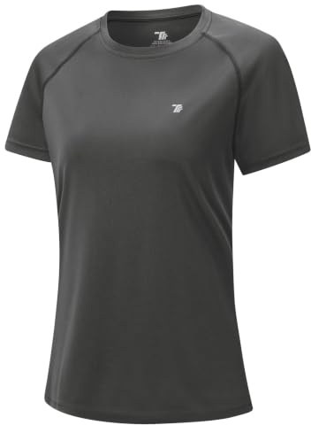 donhobo UV Sportshirt Damen Kurzarm Sommer T-Shirts | Atmungsaktiv, Schnelltrocknend, Stretch, Leicht, Rundhals, Laufshirt Oberteil für Fitness Yoga Gym Training