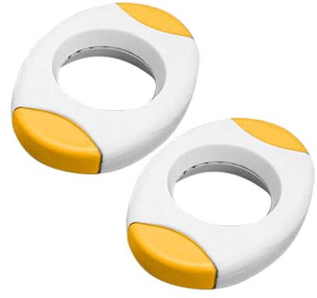 2Pcs Yellow Egg Shell Opener,Egg Topper Cutter Egg Cracker Separator for Quickly Cutting Off The Tops of Eggs Egg Shell Scissors Egg Separators Opener Kitchen Gadgets Tools