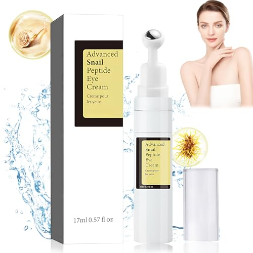 Snail Mucin, Advanced Snail 96 Anti Cernes Yeux, Contre Les Cernes, Contour des Yeux Anti Rides, Lisser les Rides des et Réduire les cernes,17ml